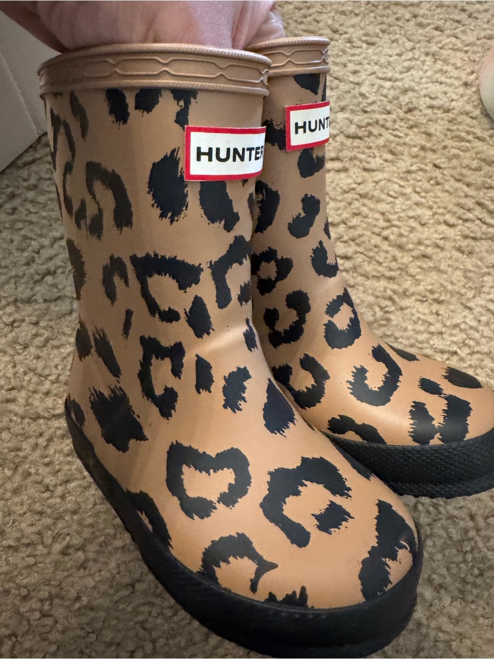 Hunter Kids Leopard Print Rain Boots